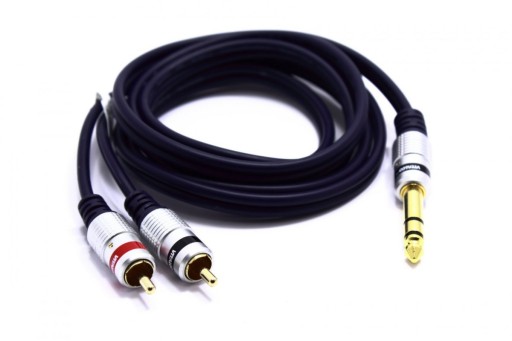КАБЕЛЬ JACK 6.3 STEREO 2x RCA VITALCO 10 м MK82