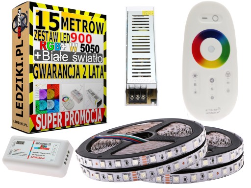 Led SET 15м 900 SMD 5050 диодов лента RGB PILOT