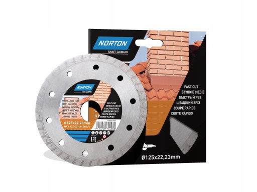 АЛМАЗНЫЙ ДИСК ДЛЯ КЛИНКЕРНОЙ ЧЕРЕПИЦЫ 125мм NORTON 70184601279