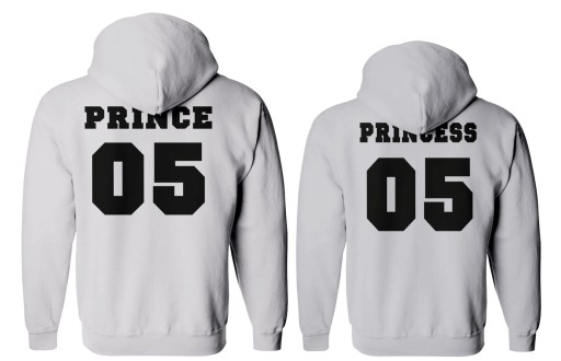 кофты для пар с капюшонами PRINCE и PRINCESS размер XXL