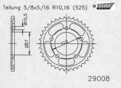 Комплект привода SUZUKI SV 650 99-09 ORING ESJOT