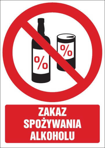 Zakaz spożywania alkoholu