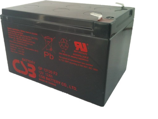 Akumulator CSB GP12120F2 VdS 12Ah 12V np. RBC4, RBC6