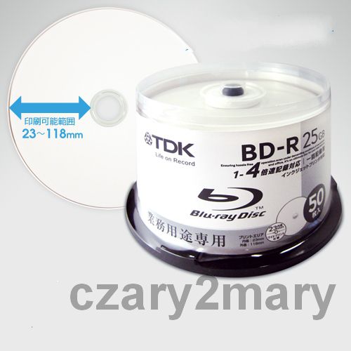 TDK BD-R 25 ГБ конверт для компакт-дисков с возможностью печати, 1 шт.