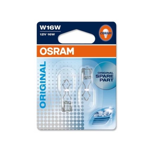 ЛАМПОЧКА OSRAM W16W WY16W 12V 16W ​​W2.1x9.5d 2ШТ.