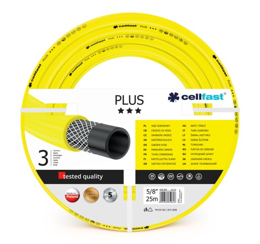 САДОВЫЙ ШЛАНГ PLUS 5/8 дюйма, 25 м, 10-210 Cellfast