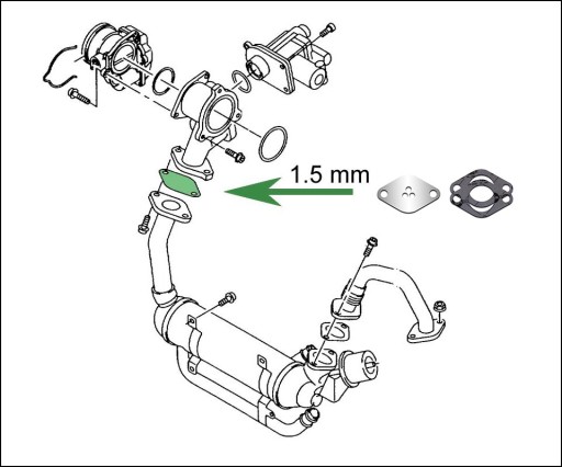 Заглушка EGR 1.4 1.9TDi SKODA Fabia Octavia Superb