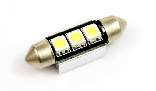 3 светодиода C5W C10W CAN BUS canbus SMD трубка 36 мм