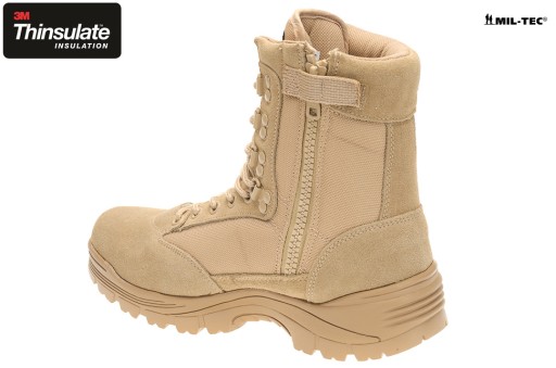 BUTY TAKTYCZNE Thinsulate 3M zamek YKK - KHAKI 42