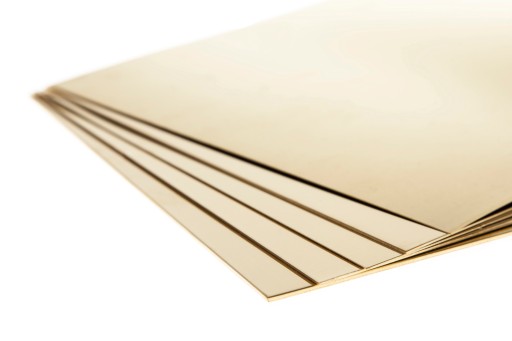 Blacha mosiężna mosiądz formatka 200x100x4mm | arkusz 4mm - 10x20cm