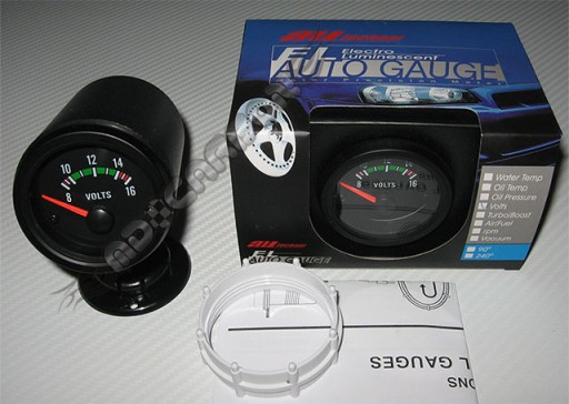 VDO Auto Gauge ВОЛЬТМЕТР, черный