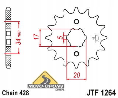 Комплект привода Honda CBR 125 R Super Power Chain.