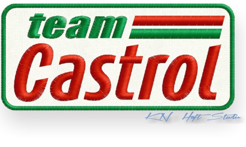 ТермоНАШИВКА - CASTROL TEAM 100мм x 46мм - вышивка