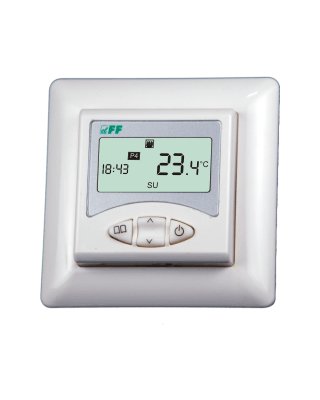 F&F Регулятор температуры 230В 16А -5-60°C IP20 белый RT-825