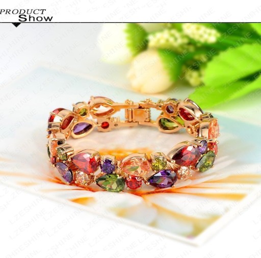 Замечательный браслет Swarovski Multicolor из 18-каратного золота