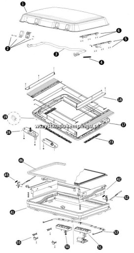 Оконное стекло Dometic Midi Heki 50x70 антрацитового цвета.