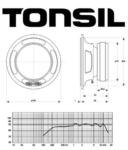 ДИНАМИК TONSIL GDM 10/60 8 Ом ALTUS 75 ОРИГИНАЛ