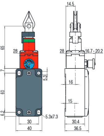 Защитный выключатель FD2078, кабель (2НЗ+НО)