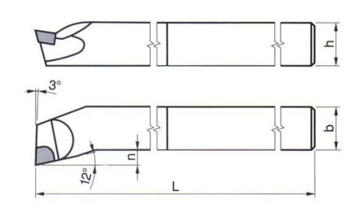 Токарно-ножевая расточная оправка NNWb ISO9R 2525 P20 25x25