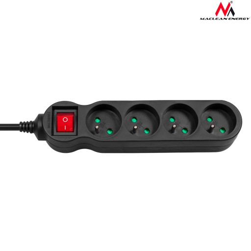 MACLEAN POWER STRIP 4 РОЗЕТКИ 1,4 м 2300 Вт