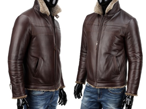 Мужская кожаная зимняя кожаная куртка пилота DORJAN TMK124A XXL