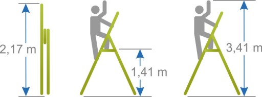 Лестница HOME алюминиевая 7-ступенчатая ALVE 150 KG