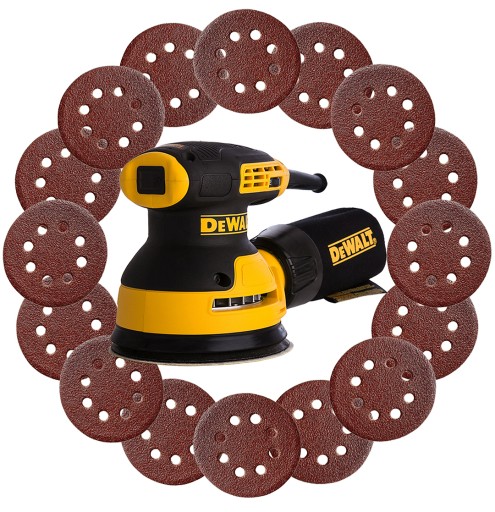 Эксцентриковая шлифовальная машина DeWalt DWE6423 + 40 дисков