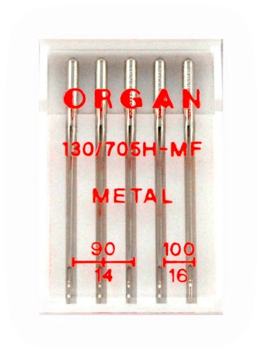 Иглы Organ mix Metal 130/705H для металлических ниток