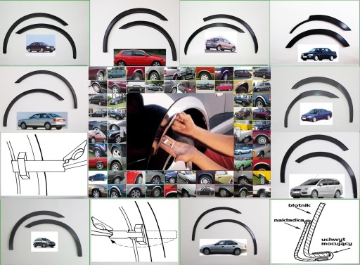 OPEL MERIVA Накладка накладка колесной арки, 4 шт.