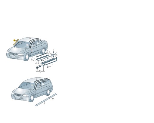 КОМПЛЕКТ ПРОКЛАДОК ПЕРЕДНЕГО СТЕКЛА VW PASSAT B5 SUPERB