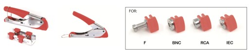 Обжимные клещи для антенных разъемов PCT/BNC/RCA