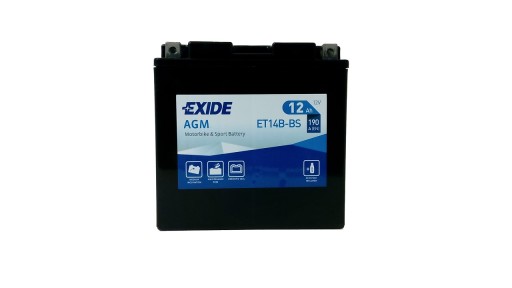 EXIDE BIKE MF AGM АККУМУЛЯТОР YT14B-BS 12В 12Ач