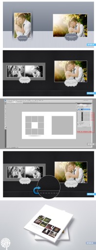 Шаблоны фотокниг Обложки psd фотоальбом Шаблон 30х30 см