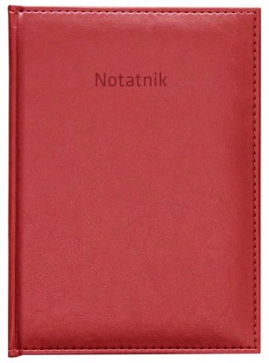 Notatnik A4 notes w linie w ekoskórze notesy red