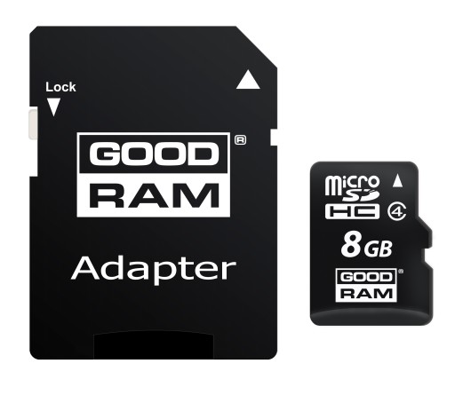 КАРТА GOODRAM MICRO SD ПАМЯТЬ 8 ГБ + АДАПТЕР SDHC