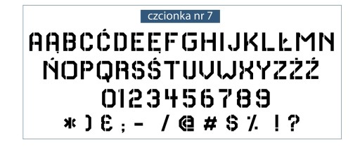 Пластиковый шаблон Алфавит, цифры, шаблоны, высота 5 см.