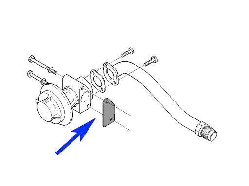 Заглушка EGR Mitsubishi Ford Alfa Fiat 2.5 3.2 TD