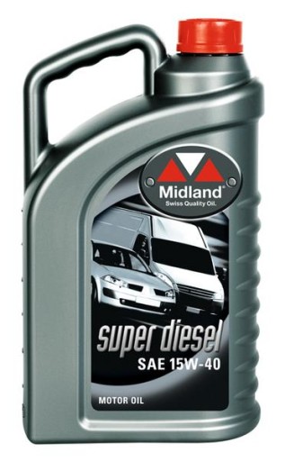 MIDLAND SUPER DIESEL МОТОРНОЕ МАСЛО 15W40 4л, СДЕЛАНО В ШВЕЙЦАРИИ