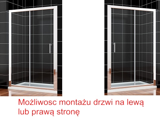 5mm PRZESUWNE Drzwi Prysznicowe 120 reg. 119-122cm