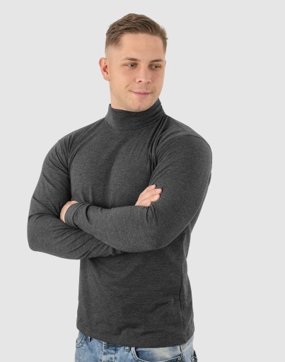 Elegancki Sweter Golf Męski Golfy WXM 3XL antracyt