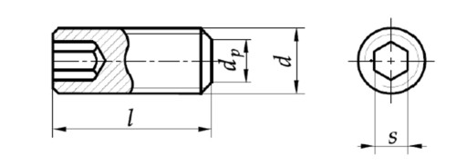 Установочный винт M20x25 с потайной головкой, черный DIN 913 1 шт.
