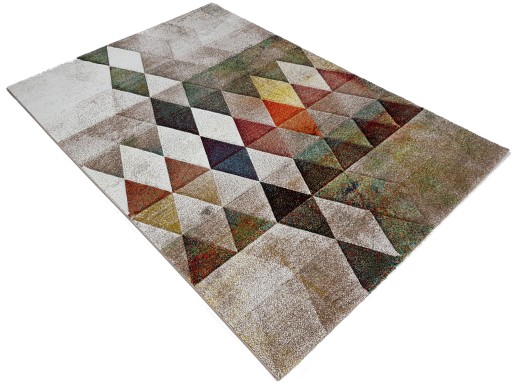 Dywan BELIS ESSENCE 3D 200x290 TRÓJKĄTY ROMBY beż