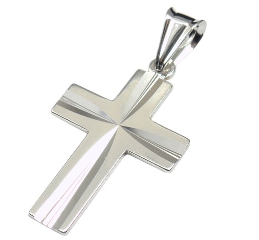 Srebrny Łańcuszek Pancerka Męski 6mm +Krzyż Srebro