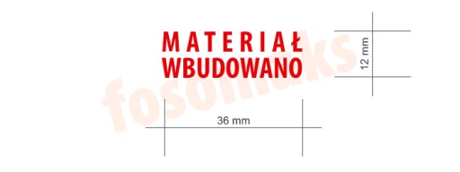 Pieczątka MATERIAŁ WBUDOWANO