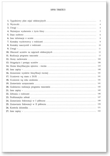 Журнал уроков для 1-3 классов начальной школы I/2 (цвет = случайный)