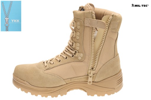 BUTY TAKTYCZNE Thinsulate 3M zamek YKK - KHAKI 45