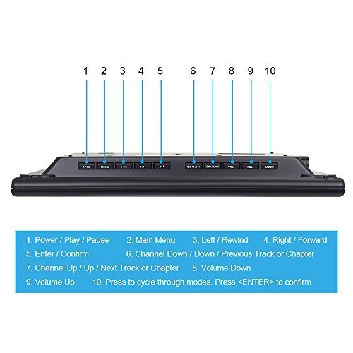 Портативный ТВ-медиаплеер August DA100D 10 дюймов DVB-T2