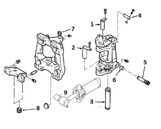 Поворотные пальцы Втулки Задняя бабка FERMEC MF 860 960 760