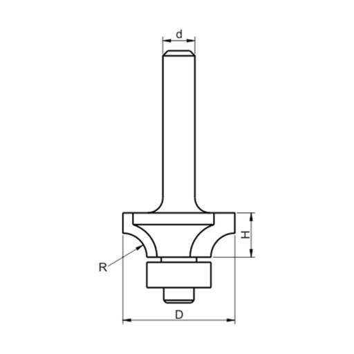 ФРЕЗА КРУГЛИТЕЛЬНАЯ R=2,4 H=5,4 РУКОЯТКА 8 GLOBUS