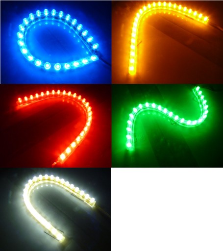 Taśma 24 LED obrysowe TIR naczepa przyczepa 12V RS